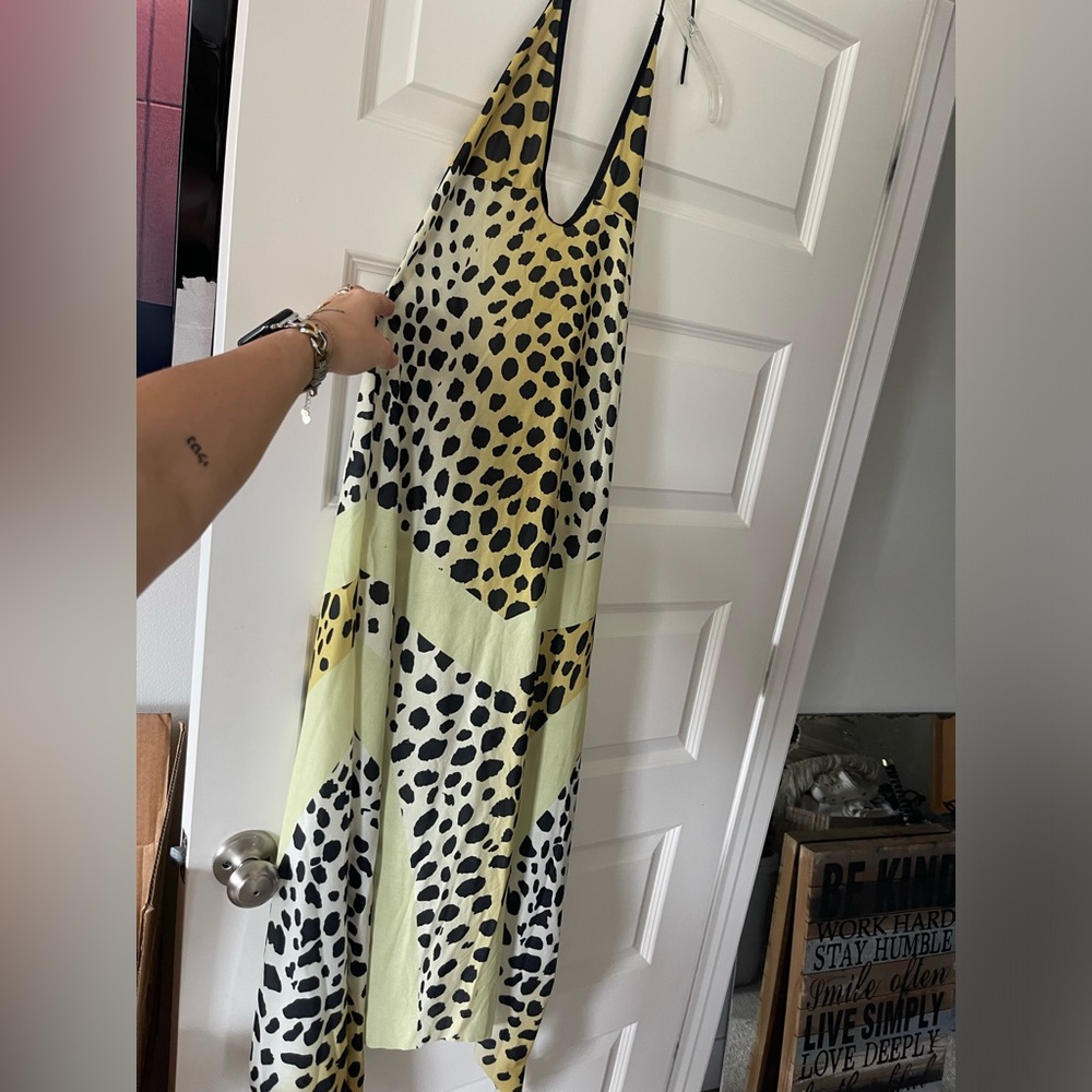 COMMENSE Leopard Print Maxi Dress